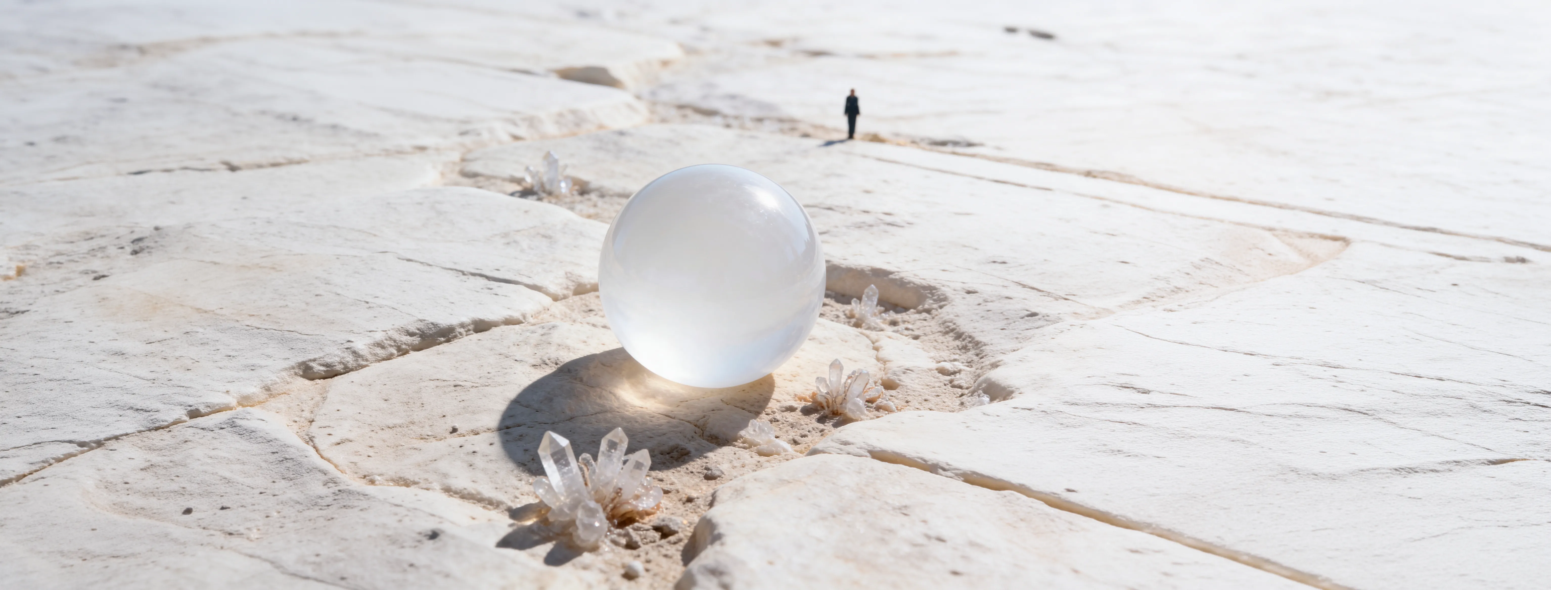 Crystal sphere in a desert